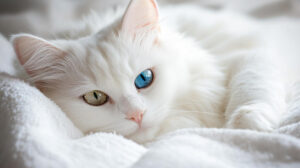 gatto albino